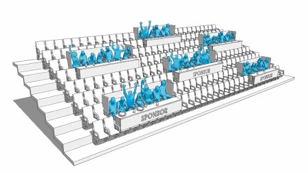 Sitzplatzbelegung im Stadion während der Corona Pandemie Sitzplatzbelegung im Stadion während der Corona Pandemie