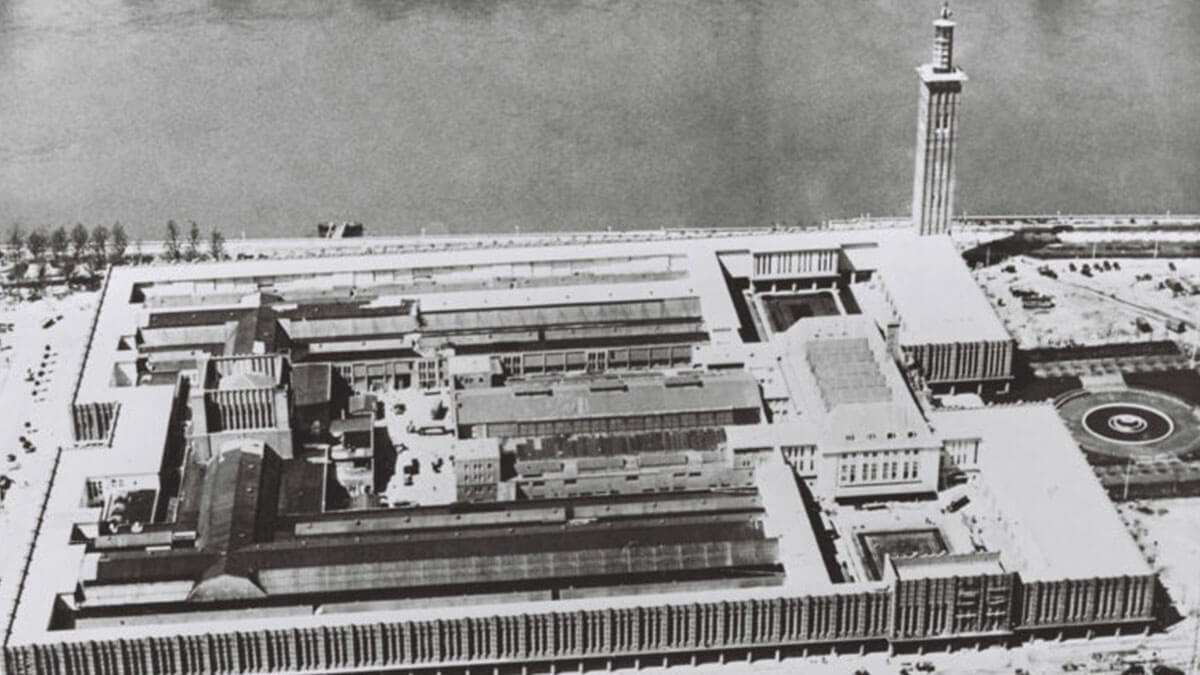 1930 – Luftaufnahme des Messegeländes
