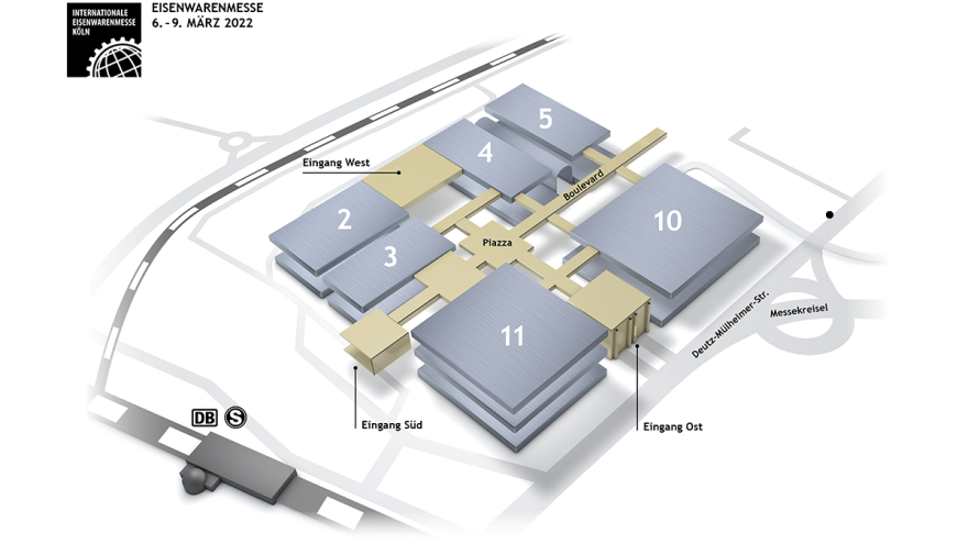 Hallenbelegungsplan EISENWARENMESSE 2022 Hallenbelegungsplan EISENWARENMESSE 2022