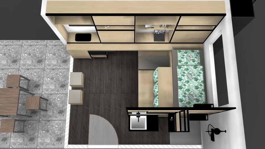 Mikro-Apartment Mikro-Apartment mit smarter Einrichtung