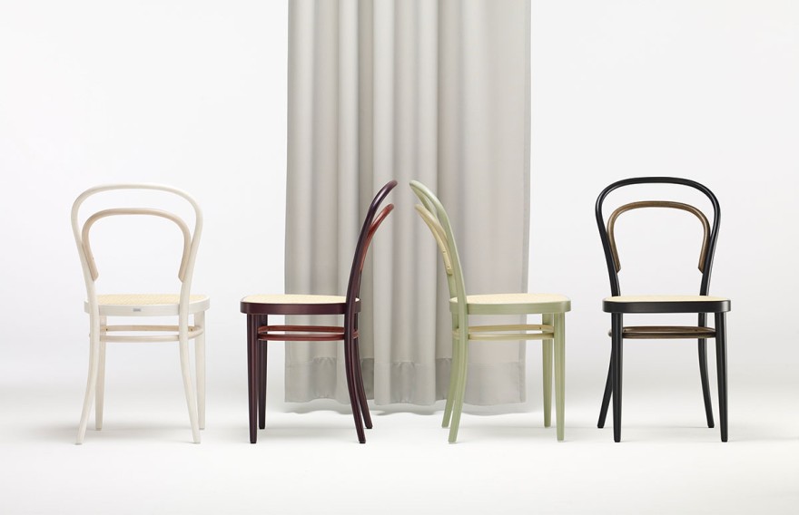 two-tone-edition Thonet Chair 214 in klassischen Farben mit modernem Look