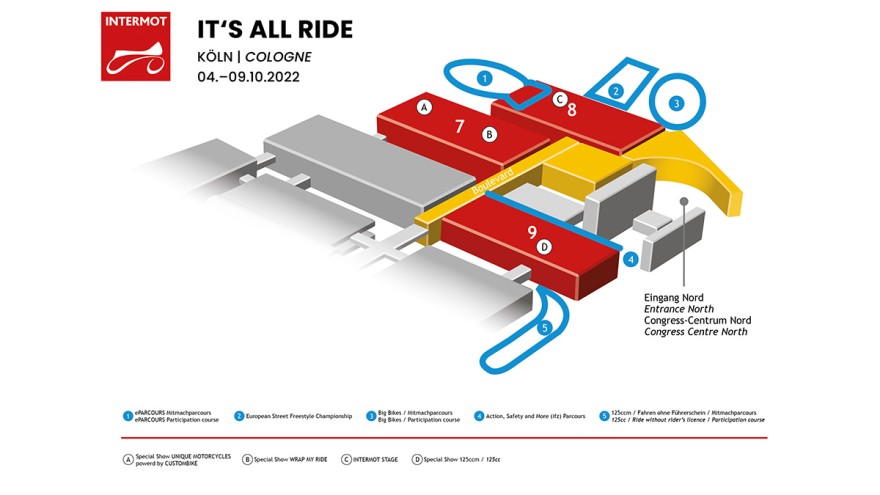 Hallenplan der INTERMOT Bild vom Hallenplan der INTERMOT