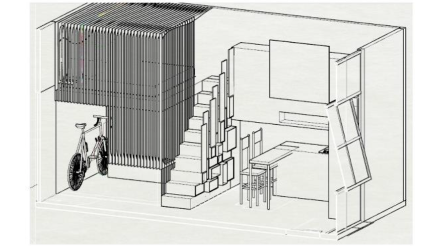 Micro Apartment 26 sqm, © Yasmine Mahmoudieh