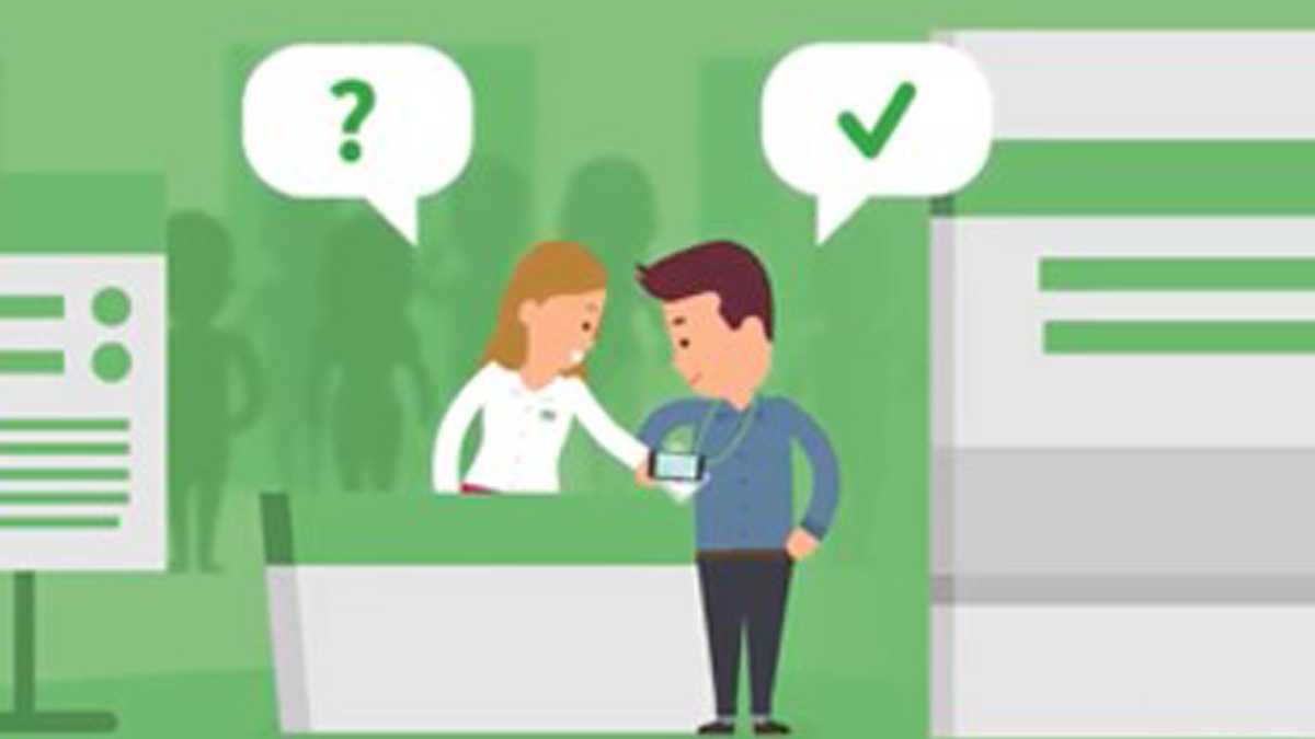 Scan der Besucher-QR-Codes Scan der Besucher-QR-Codes