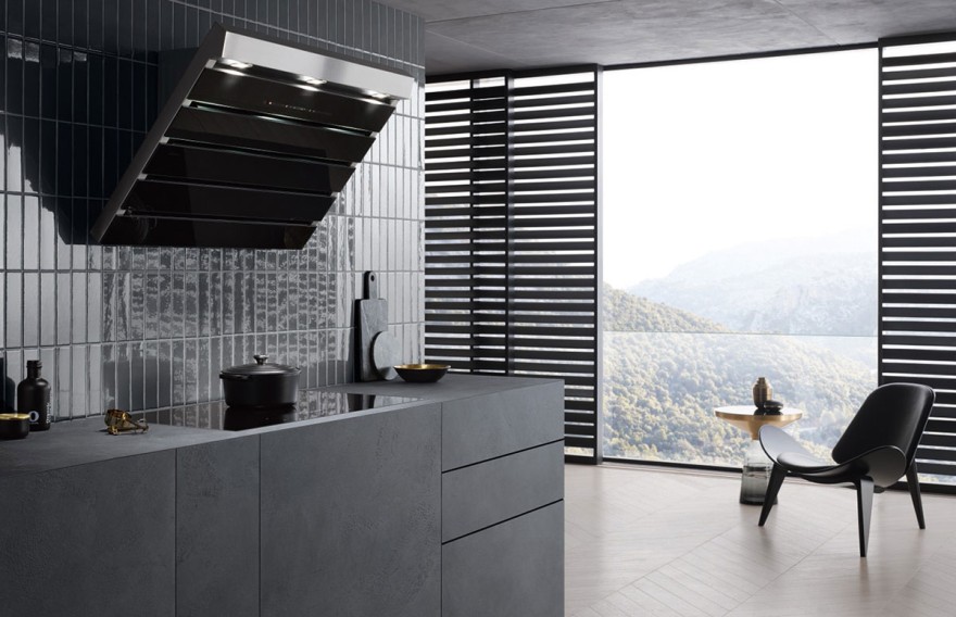 Extractor systems for kitchen-cum-living room. Extractor systems for kitchen-cum-living room.