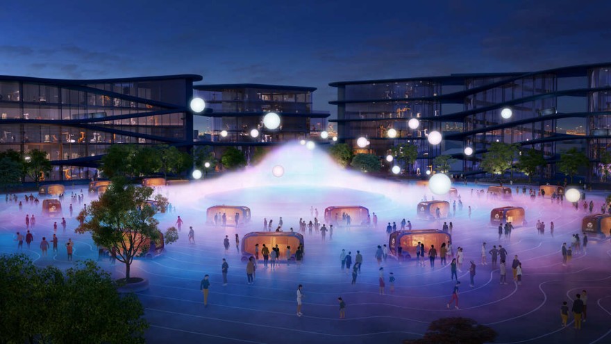 In renderings, the Woven City is already coming to life. © Toyota In renderings, the Woven City is already coming to life. © Toyota