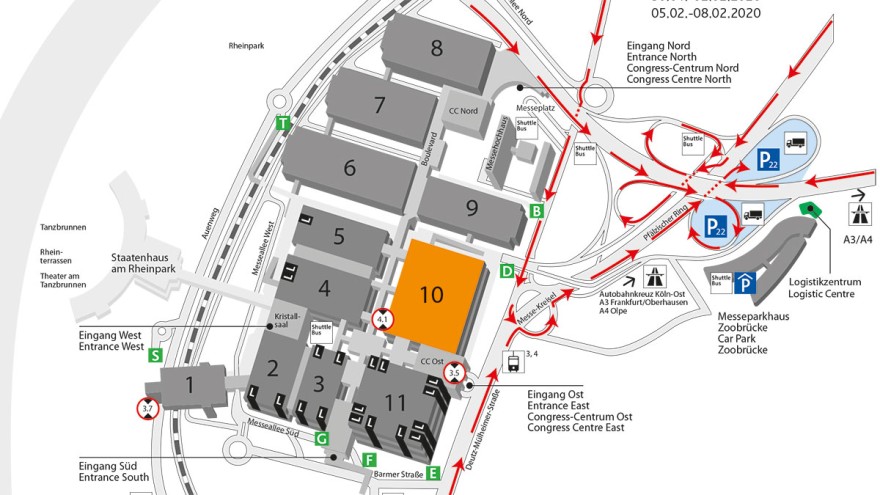 Traffic guidelines and traffic routeing plan of ProSweets Cologne
