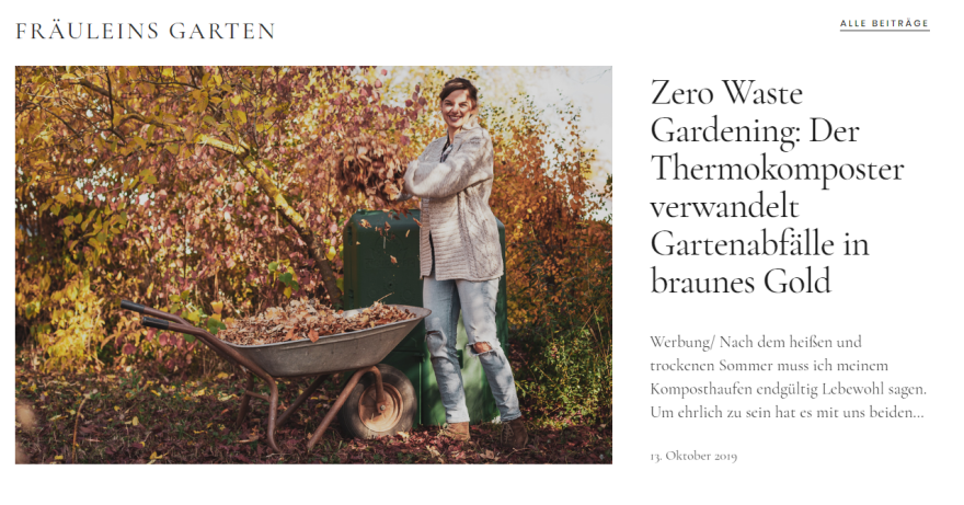 The blog is the most important platform for the Garten Fräulein. The blog is the most important platform for the Garten Fräulein.