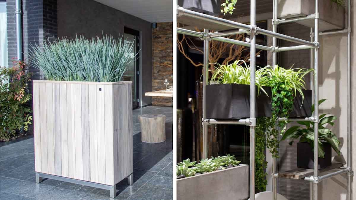 Vertikale Begrünung: Raumteiler und Gerüstregal von fleur ami © fleur ami Vertikale Begrünung: Raumteiler und Gerüstregal von fleur ami © fleur ami
